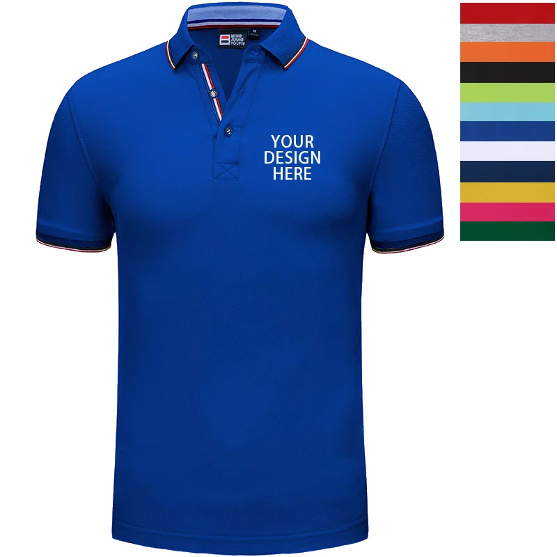 Летние Комбинезоны Поло с вышивкой или логотипом на заказ рубашки поло