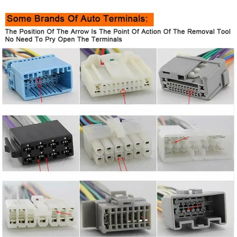 

New 21pcs Car Terminal Removal Tool Wire Plug Connector Extractor Puller Release Pin Extractor Kit For CarPlug Repair Tool