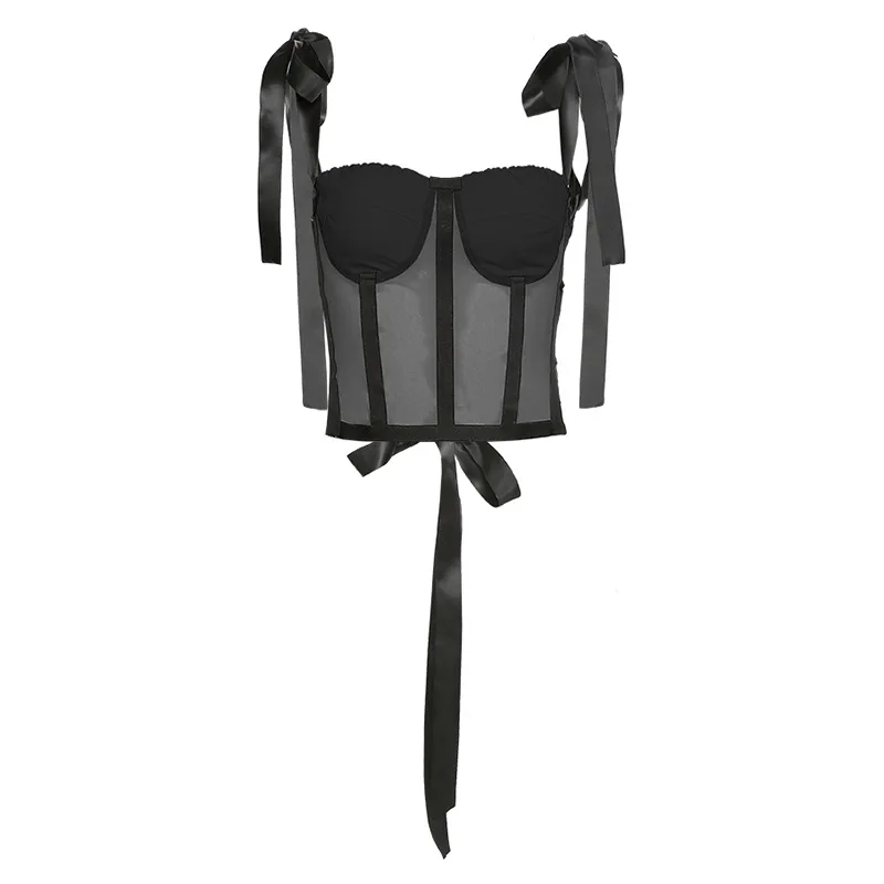 

Summer 2021 women's fashion one-line neckline and strapless waistcoat camiseta tirantes mujer patchwork top debardeur femme