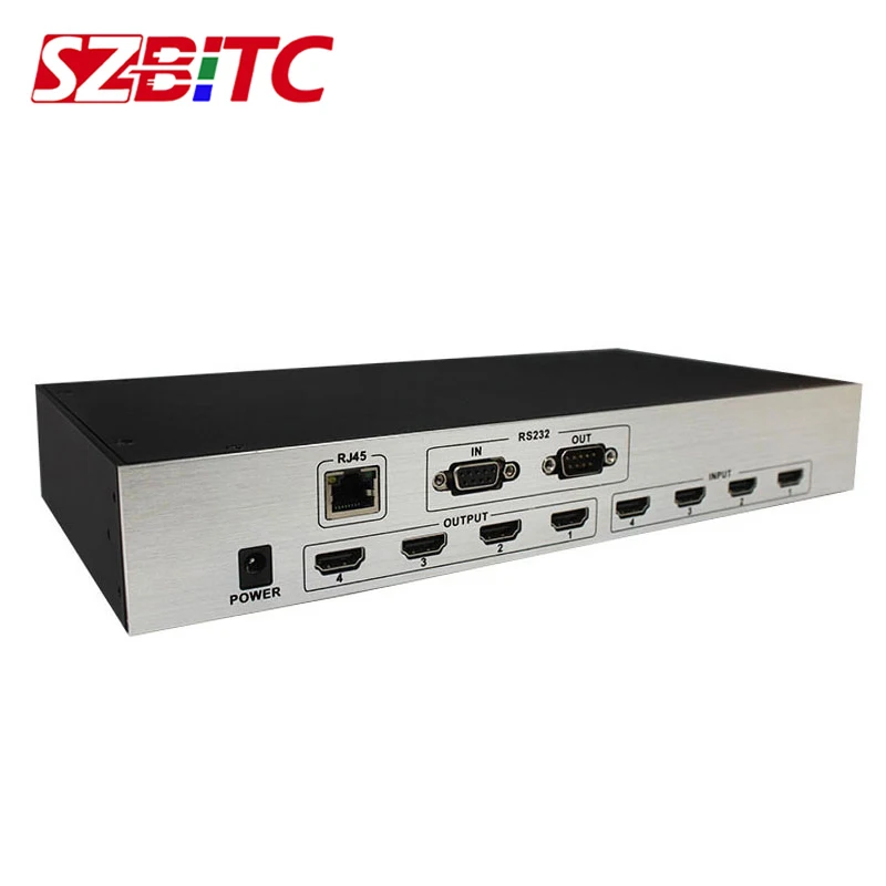SZBITC HD матрица 4x4 4K видео коммутатор 4 в out управление ler EDID RJ45 RS232 с дистанционным