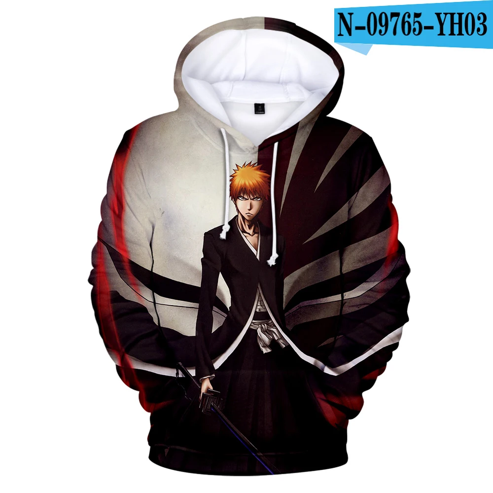 

3D Hoodies Anime Bleach Men/Women Fashion Casual Sweatshirts Harajuku Long Sleeve Bleach Sweatshirt Pullovers Tops Funny Cool