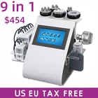Аппарат для уменьшения целлюлита 40K 9 в 1, Радиочастотное кавитационное оборудование для похудения, ультразвуковой аппарат для красоты с липолазером