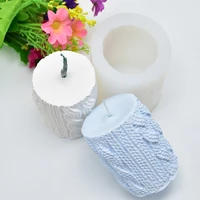 1 pc silicone 3d creative handmade wool column mould mold for chocolate candle bath bomb soap
