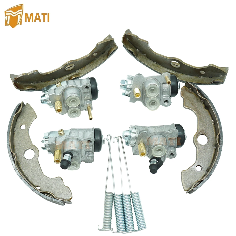 Front Left Right Brake Wheel Cylinder All Four with Brake Shoes for Honda TRX300FW TRX350 Fourtrax Rancher 300 350 06450-HN5-671