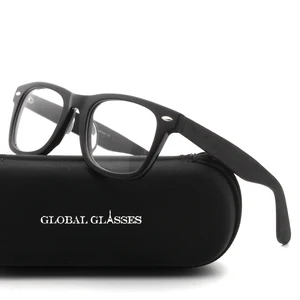 Очки для зрения, ацетатные, прямоугольная Толстая деревянная оправа, черные цвета, классические, ручная работа, KP001