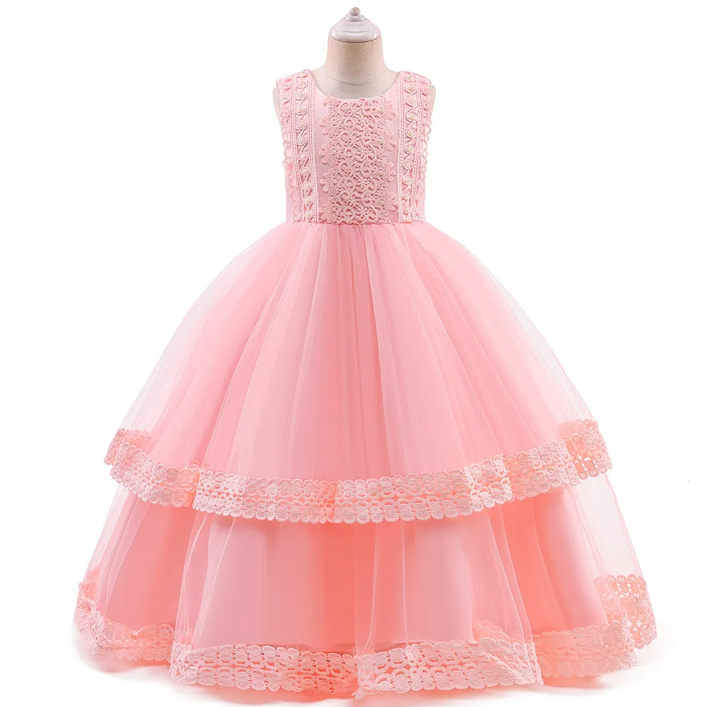

Girl Dresses for Weddings Pink Ballgown Pageant Dresses for Kids Prom Dress for the Holy Communion Dresses for Girls Lace