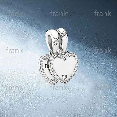 

Couple's Souvenir Gift for Girlfriend Sterling Silver Pendant Heart To Heart Mini Letter Heart Pendant Accessories 792147CZ