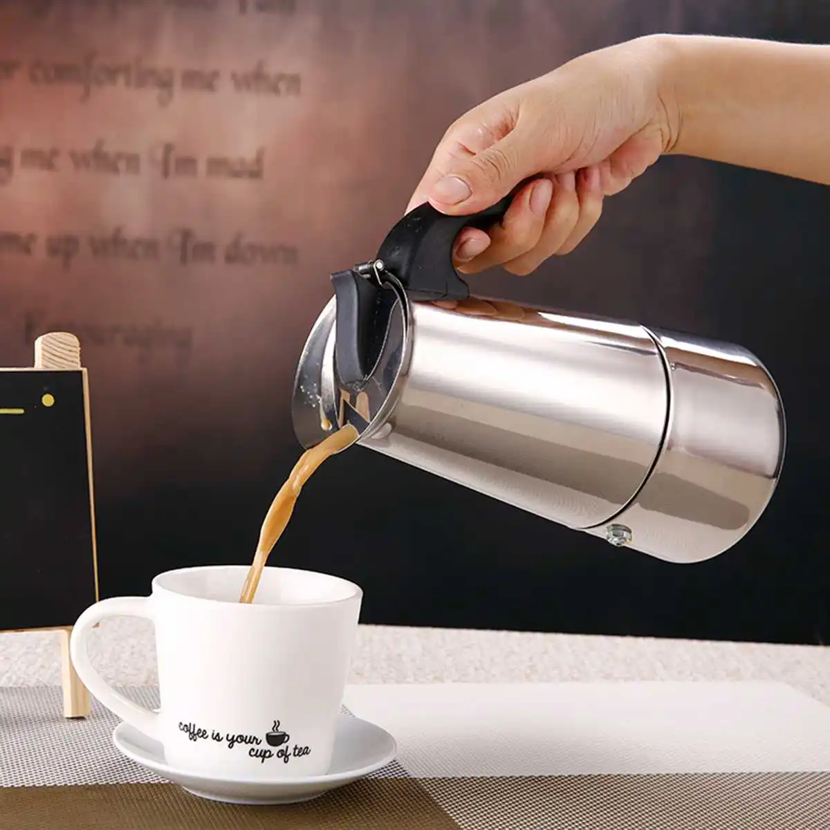 Портативный кофейник moka из нержавеющей стали 200/450 мл для эспрессо с фильтром