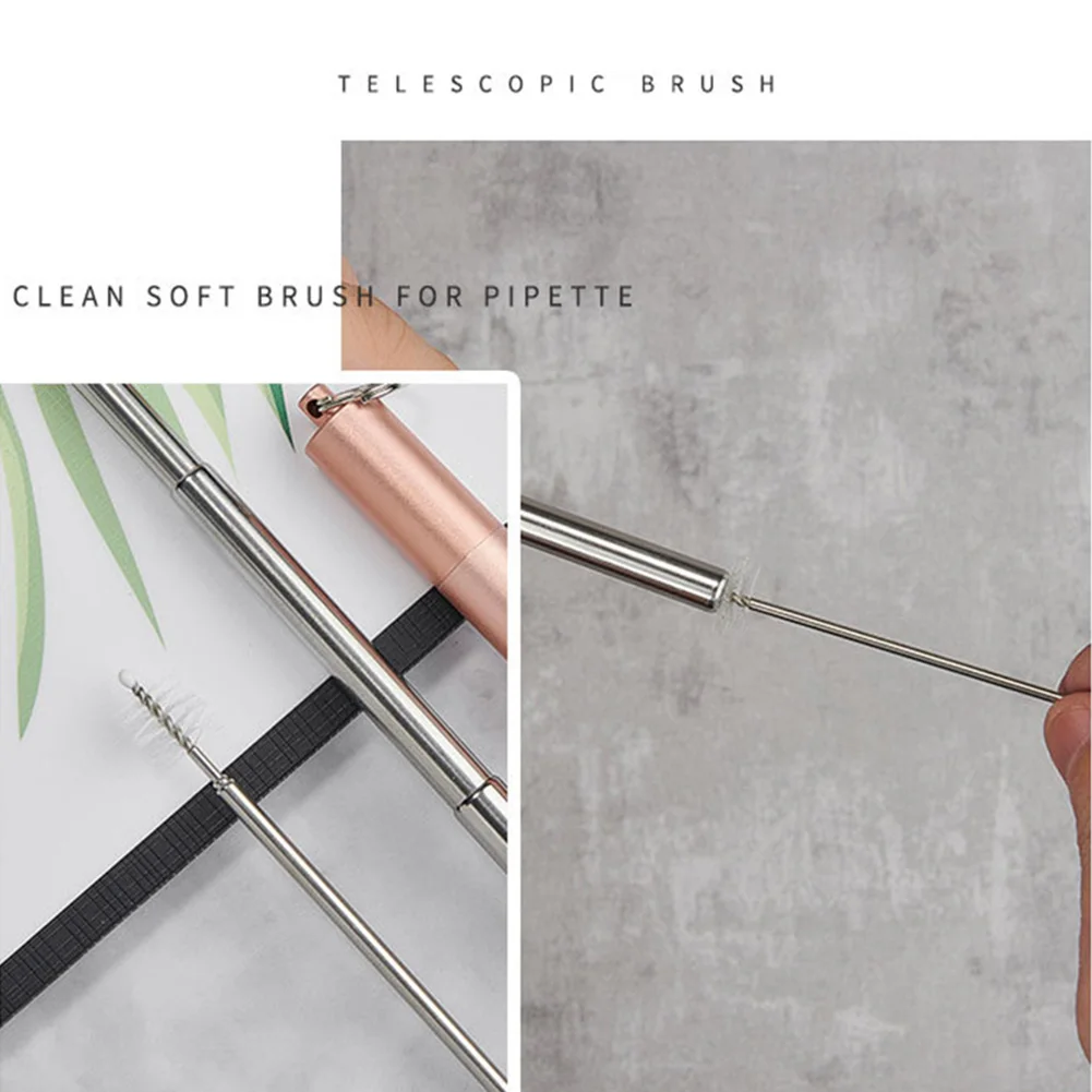 Оптовая продажа многоразовые телескопические питьевые соломинки из нержавеющей