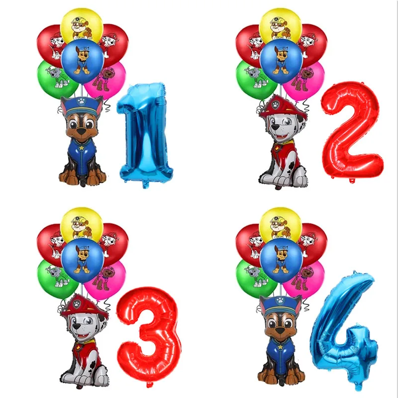 Мультяшные персонажи из мультфильма Щенячий патруль игрушечный воздушный шар