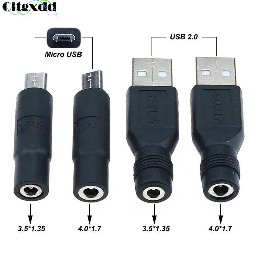 Cltgxdd 1 шт. Micro USB / 2 0 штекер к DC 3 5*1 35/4 0*1 7 мм гнездовой разъем переходник для