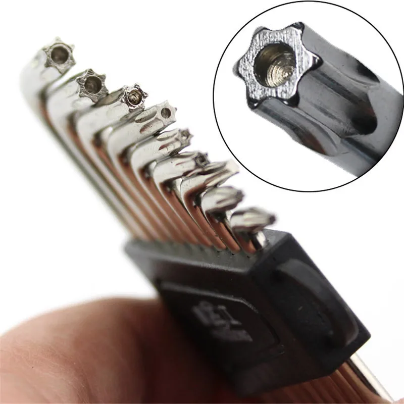 9 шт./компл. набор гаечных ключей с шестигранной головкой Torx L форма комплект
