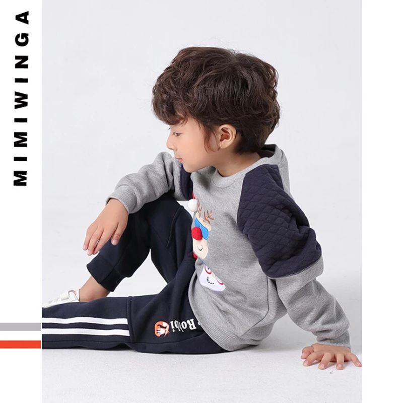 2019 Fashion Autumn And Winter Children'S Sweater New Cartoon Santa Claus Deer Boy'S Pullover Warm Round Neck Sweatshirt |