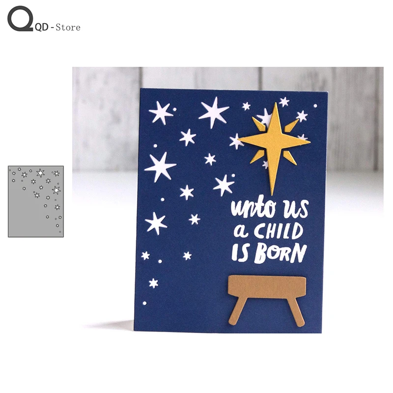 

Stars Background Model Cutting Dies Stamps Dies Scrapbooking Mold Cut Handmade Tools DIY Craft Decoration 2021 New Metal Dies
