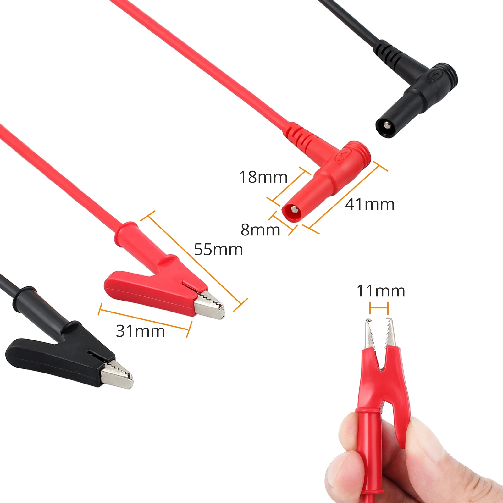 TANiCE 15а Банановый штекер к зажиму типа крокодил тестовые выводы кабели 10 шт.