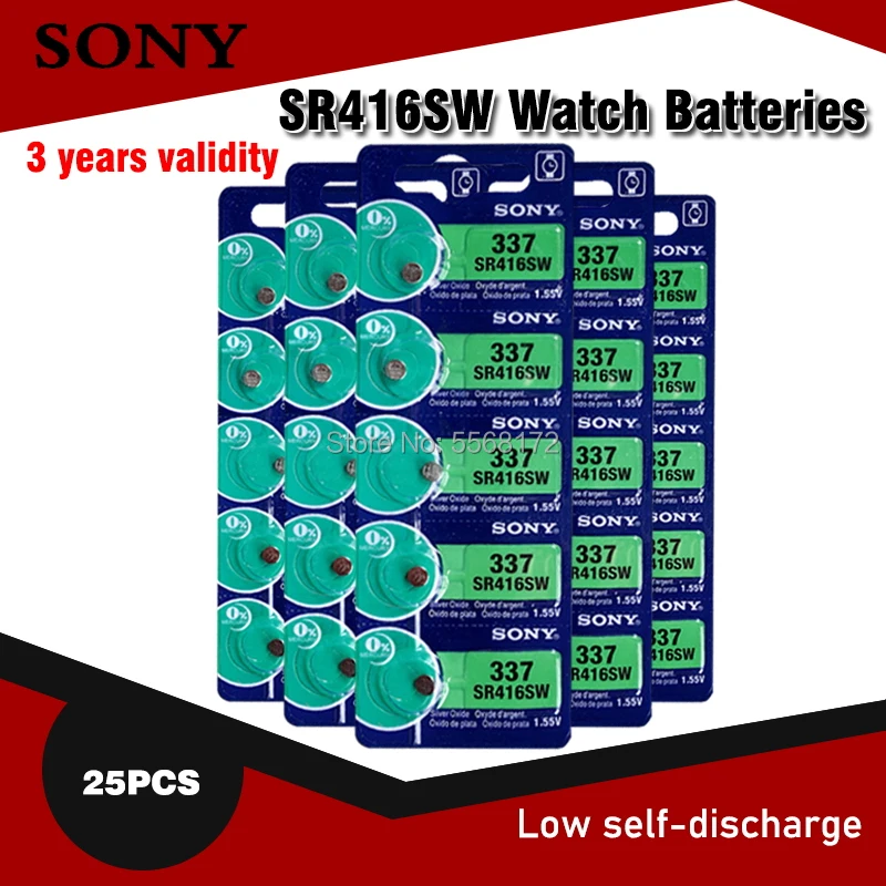 

Sony Original 1,55 V 337 SR416SW , 25 ./, LR416 337 SR416SW, , 0% Hg