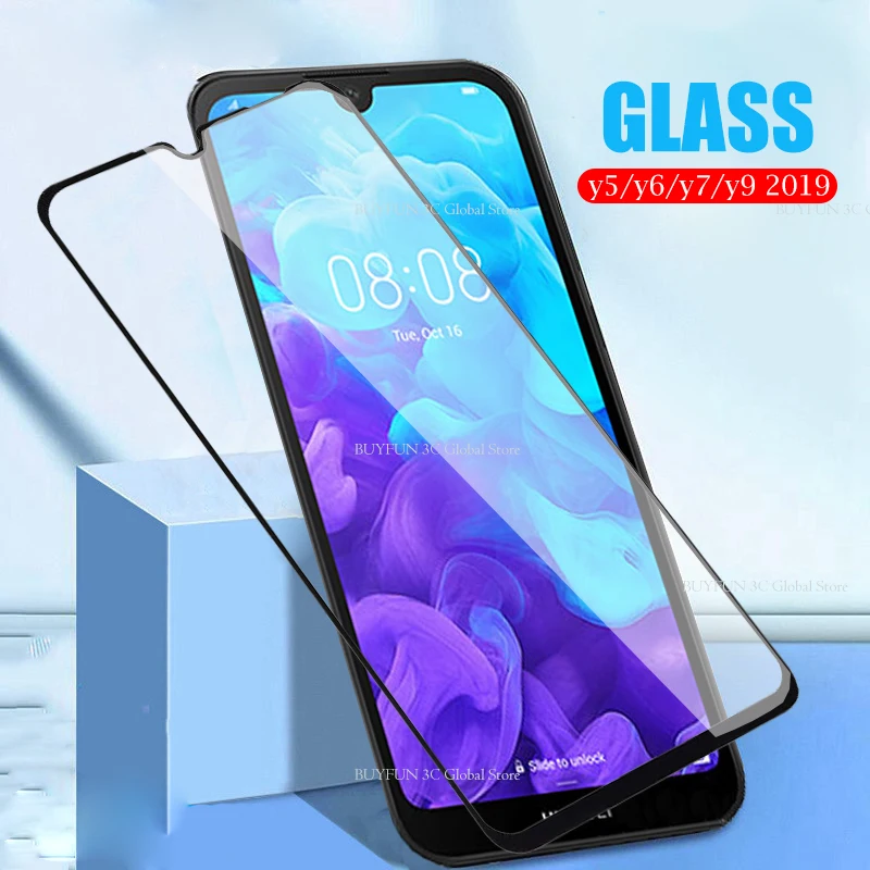 Защитное стекло для huawei y5 y6 y7 y9 2019 y 5 6 7 9 pro prime 5y 6y 7y 9y huawey huwei защитная пленка |