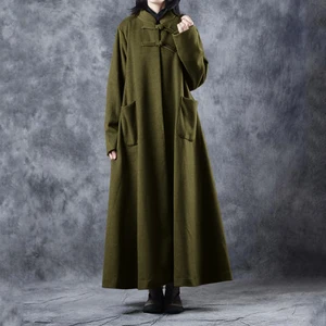 Женское осеннее модное длинное пальто-накидка в винтажном стиле с воротником-стойкой, верхняя одежда в стиле пончо с надписью, однотонное пальто-накидка, повседневная одежда размера плюс