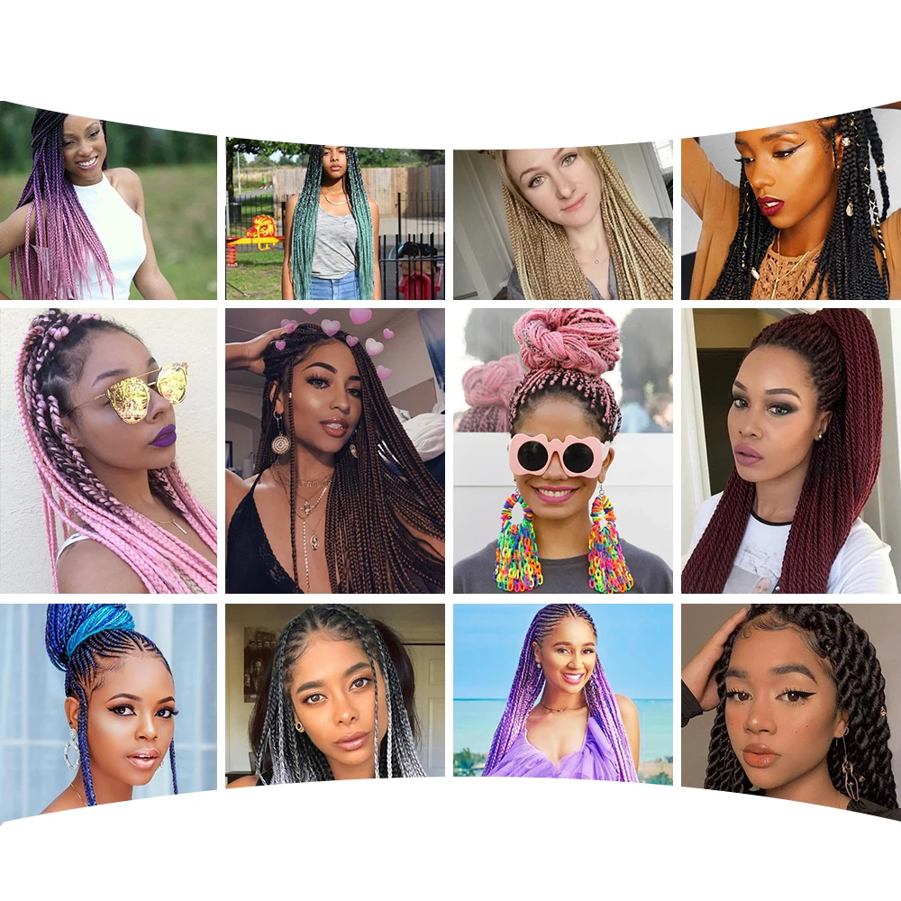 CLong Jumbo Braids Kanekalon 24 Inch Color Braiding Synthetic Hair Extensions Braid for 100 Colors Heat Resistant Fiber |