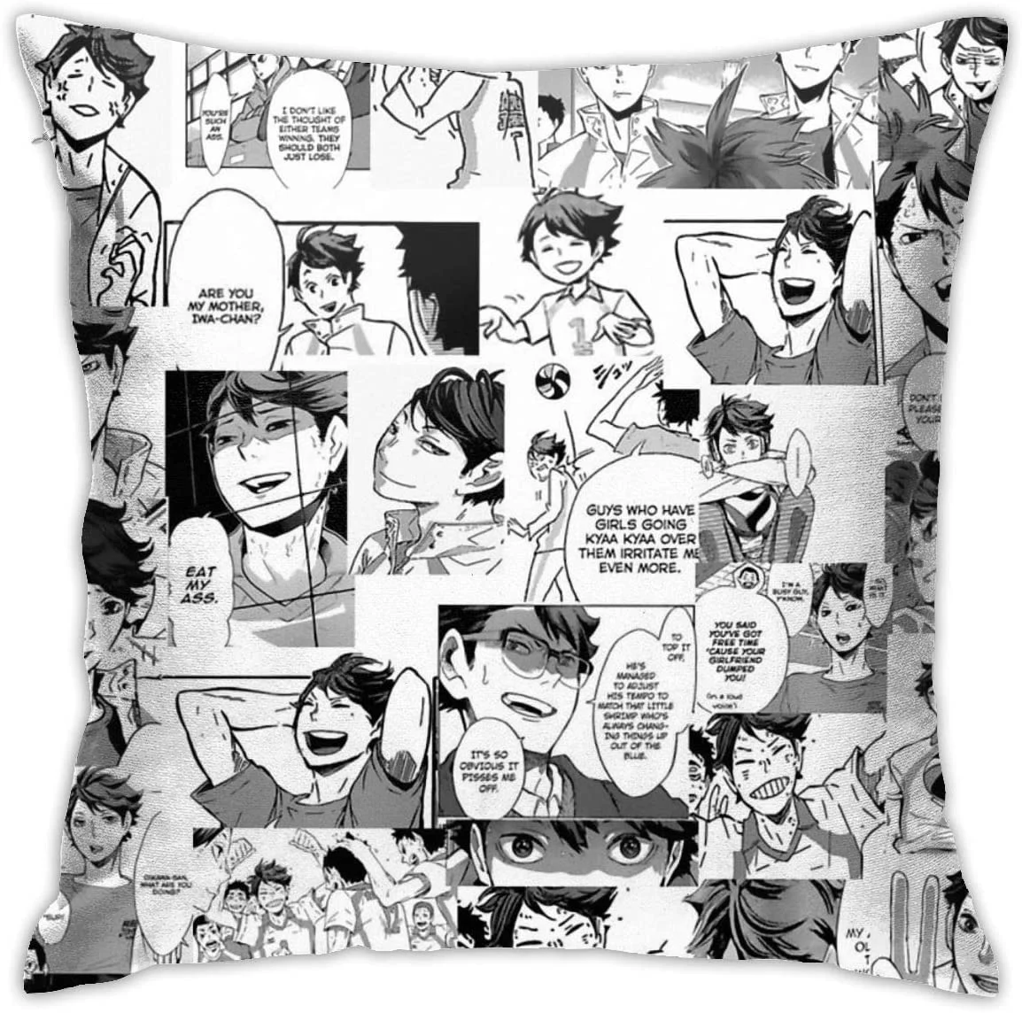 

Oikawa Tooru Collage - Haikyuu Decorative Throw Pillow Covers for Sofa Couch Cushion Pillow Cases
