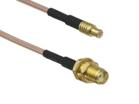 1pcs rg316 sma female jack bulkhead to mcx male plug connector rf coaxial jumper pigtail cable for radio antenna 4inch10m