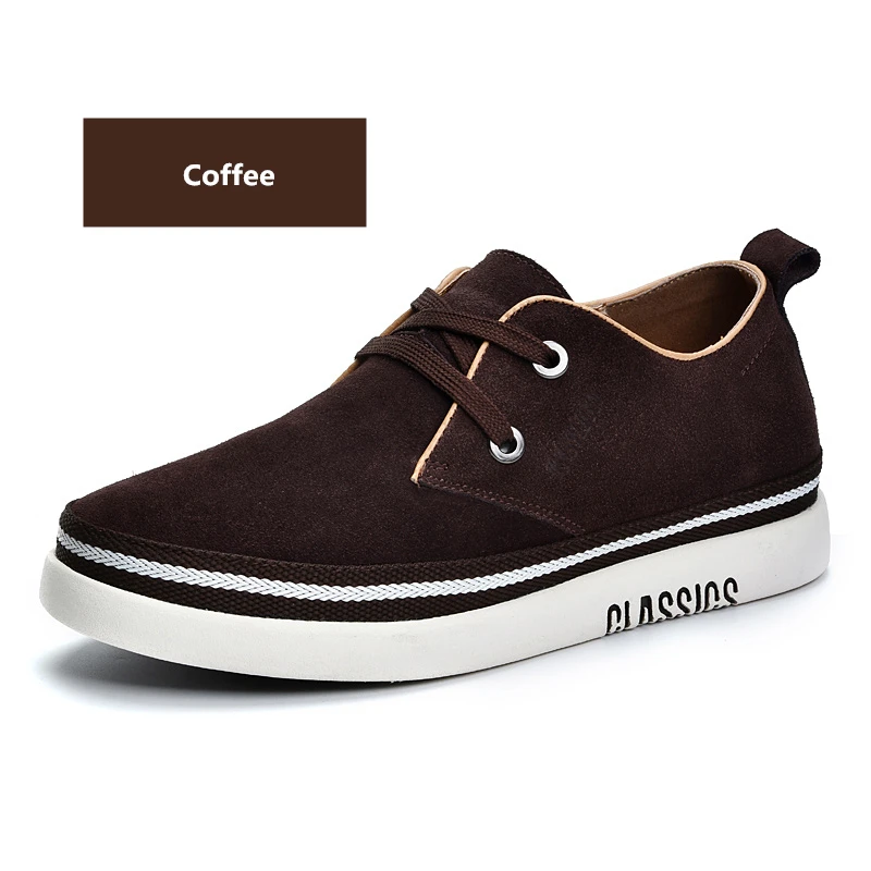 Coffee Elevator Shoe Misalwa/мужская повседневная обувь из коровьей замши; мужская обувь, увеличивающая рост; Цвет Кофейный, коричневый; Мужская обувь; Роскошная Брендовая обувь; размеры 38-43 - Цвет: Coffee Elevator Shoe