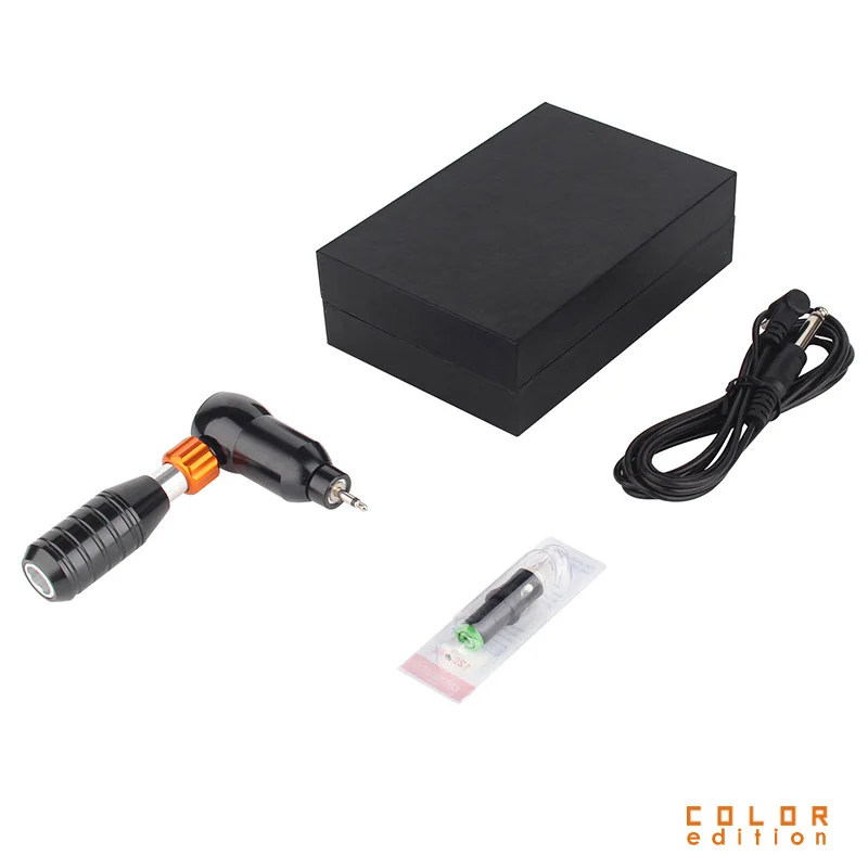 

Aluminum L Shape Motor Hybrid Tattoo Pen Rotary Tattoo Machine W/Needle Black