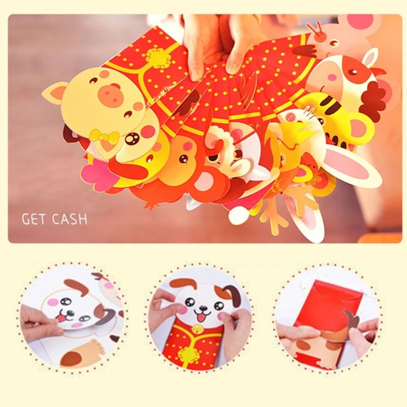 

12 Chinese Lucky Red Envelopes 2021 Chinese Zodiac Year Of The Ox G88E