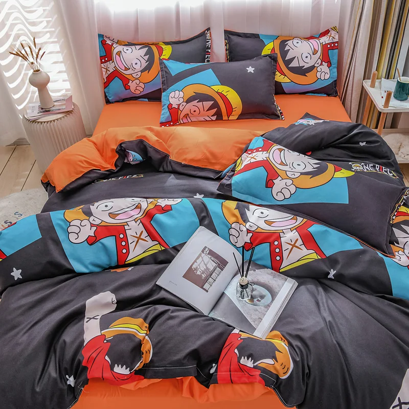 

Nordic kawaii bedding set duvet cover bed sheets and pillowcases queen twin king size Bed linen for kids adult