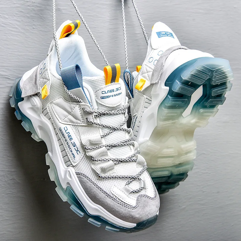 

Women's shoes new 2021 fly woven breathable inner height increase shoes thick bottom trend fashion running couple shoes