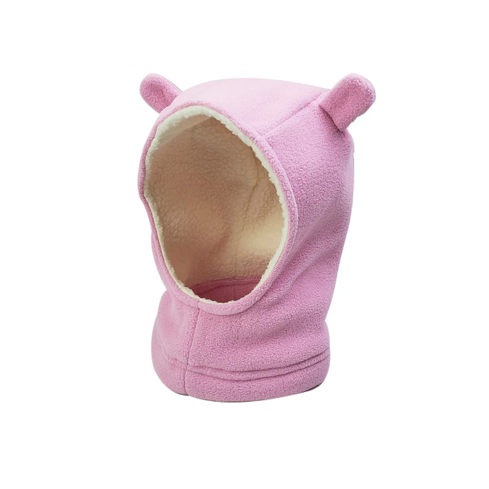 Fleece Lined Winter Kids Hat with Ear Baby Boys Girls Scarf Outdoor Caps Mask Toddler Hood Scarves Ski | Детская одежда и обувь