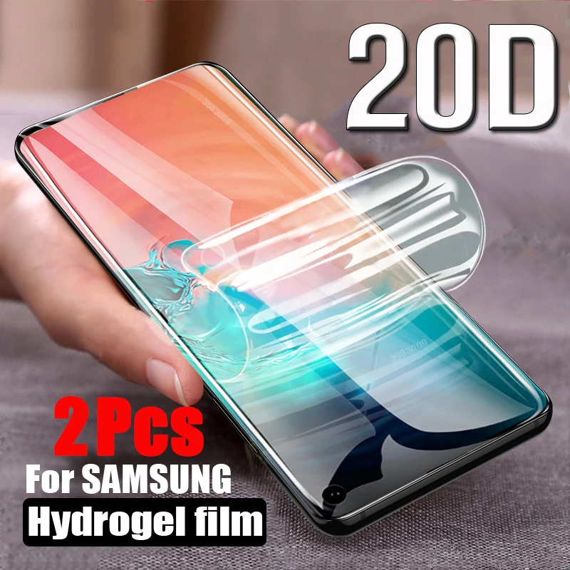 2 шт. гидрогель пленка для Samsung Galaxy S21 S20 S10 S9 S8 плюс 5G Защитная экрана с защитой от