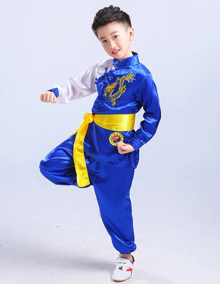 Костюм кунг-фу для девочек традиционный китайский костюм мальчиков выступлений |
