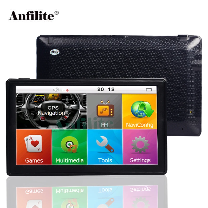 Anfilite 7 дюймовый автомобильный CE 6 0 GPS навигатор Bluetooth AVIN 128M 4 Гб грузовик с задней
