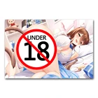 Постер на стену в стиле аниме красивая на кровати, художественный постер и печать на холсте, картины для спальни, подарки для домашнего декора