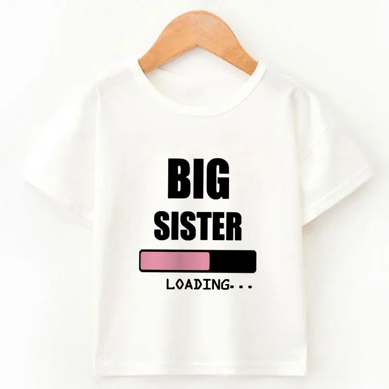 

Big Brother Shirt New Summer 2020 Boys Clothes Casual Kids Tshirt Kawaii Girls Tops Painted Big Sister 12Years Old Dropshipping