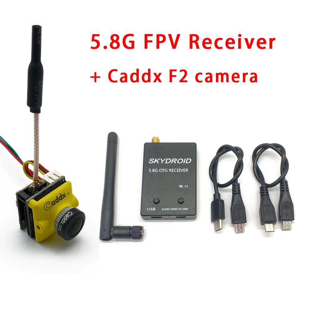 Caddx Turbo Micro F2 CMOS 2 1 мм 1200TVL FPV камера 400 МВт Lancher с приемником Skydroid OTG UVC для Android