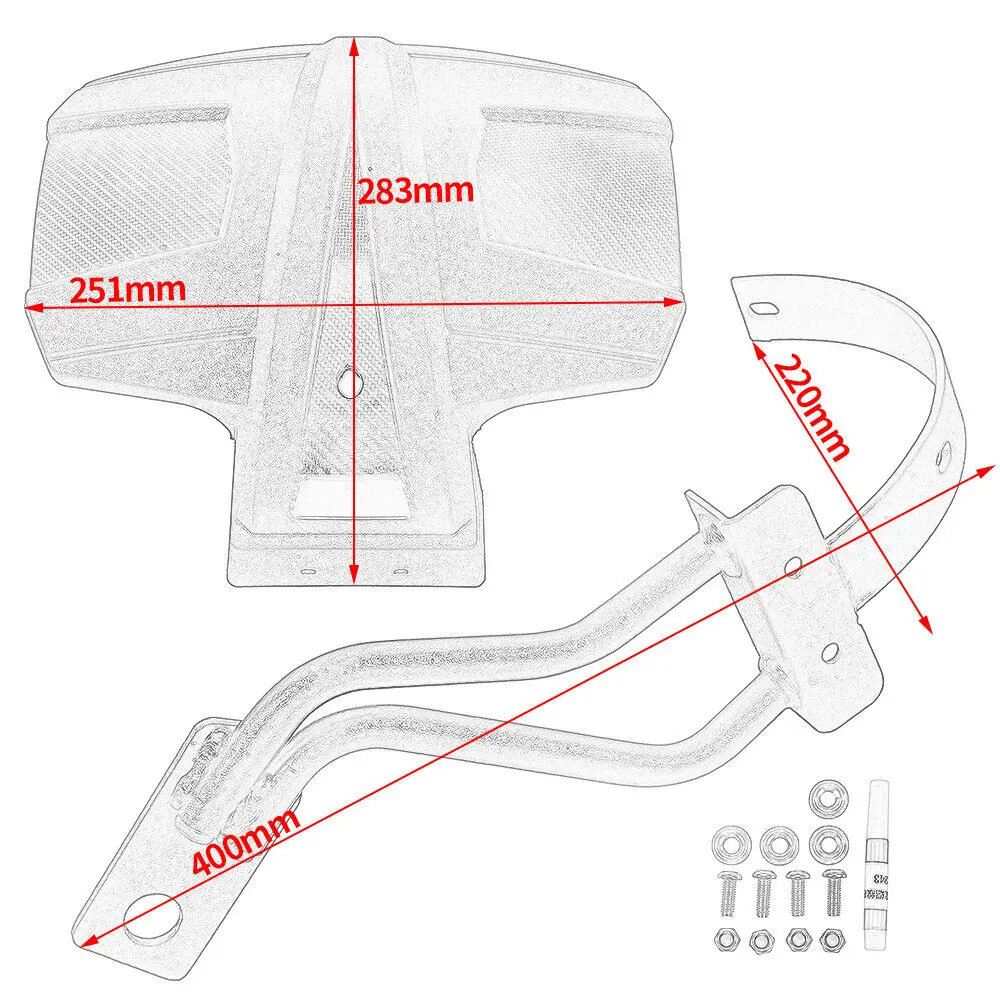 Брызговик из алюминия и АБС пластика для обжима задних шин брызговик задняя