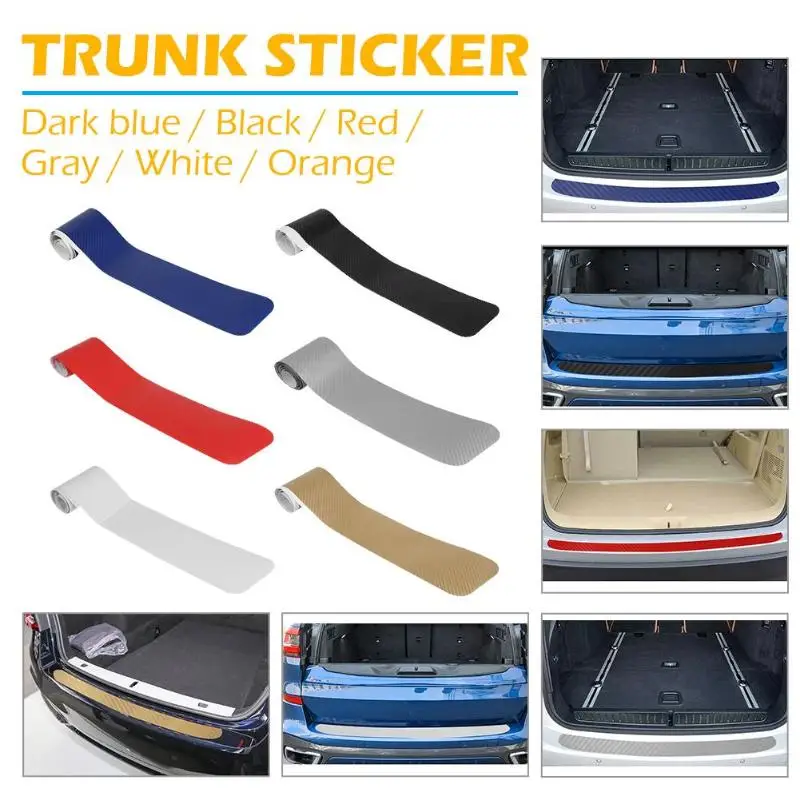 90x8 8 см 6 цветов углеродное волокно Автомобильный задний бампер наклейки на