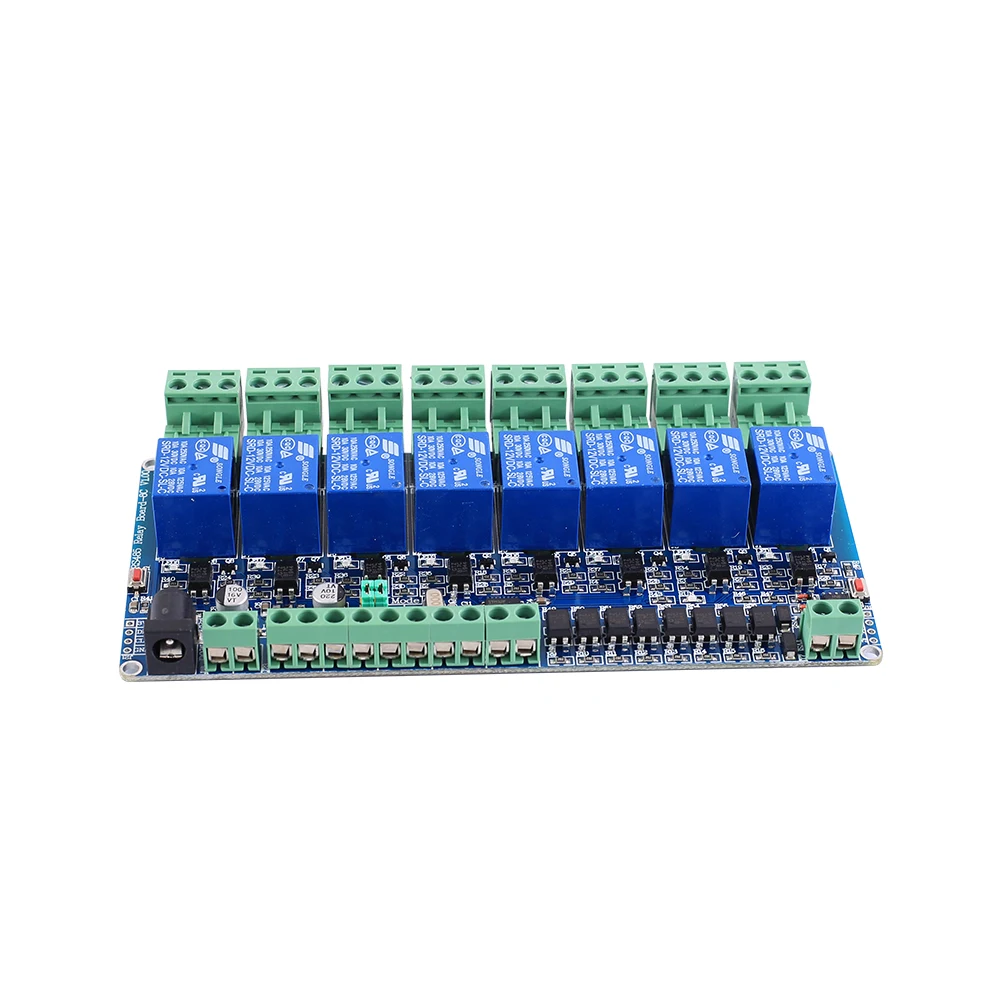 Для Arduino RS485 Modbus-RTU 12V 8Bit триггерный релейный модуль TTL 8-канальный переключатель