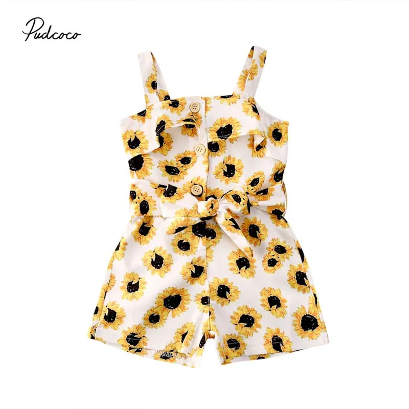 2020 летняя одежда для малышей маленьких девочек комбинезон на лямках с