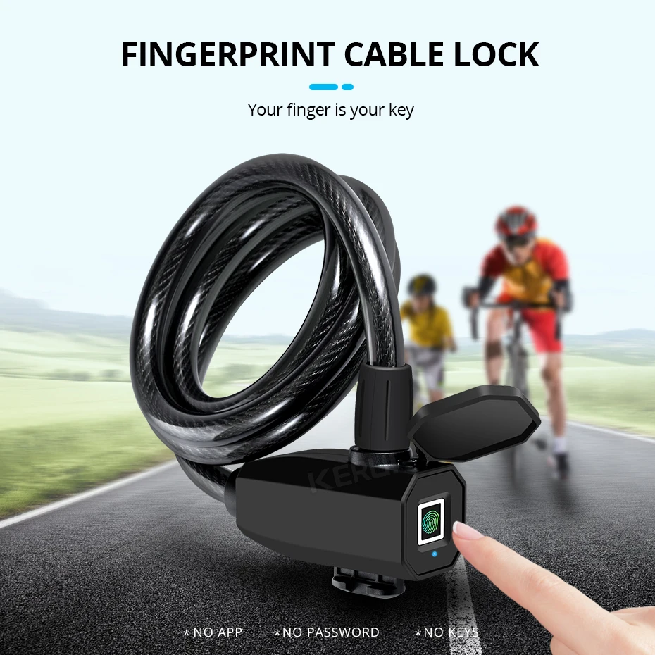 

Waterproof Bike Lock Fingerprint Padlock Bicycle Safe Anti-theft Anti-shear Smart Door Lock for Motorcycle Gate Outdoor