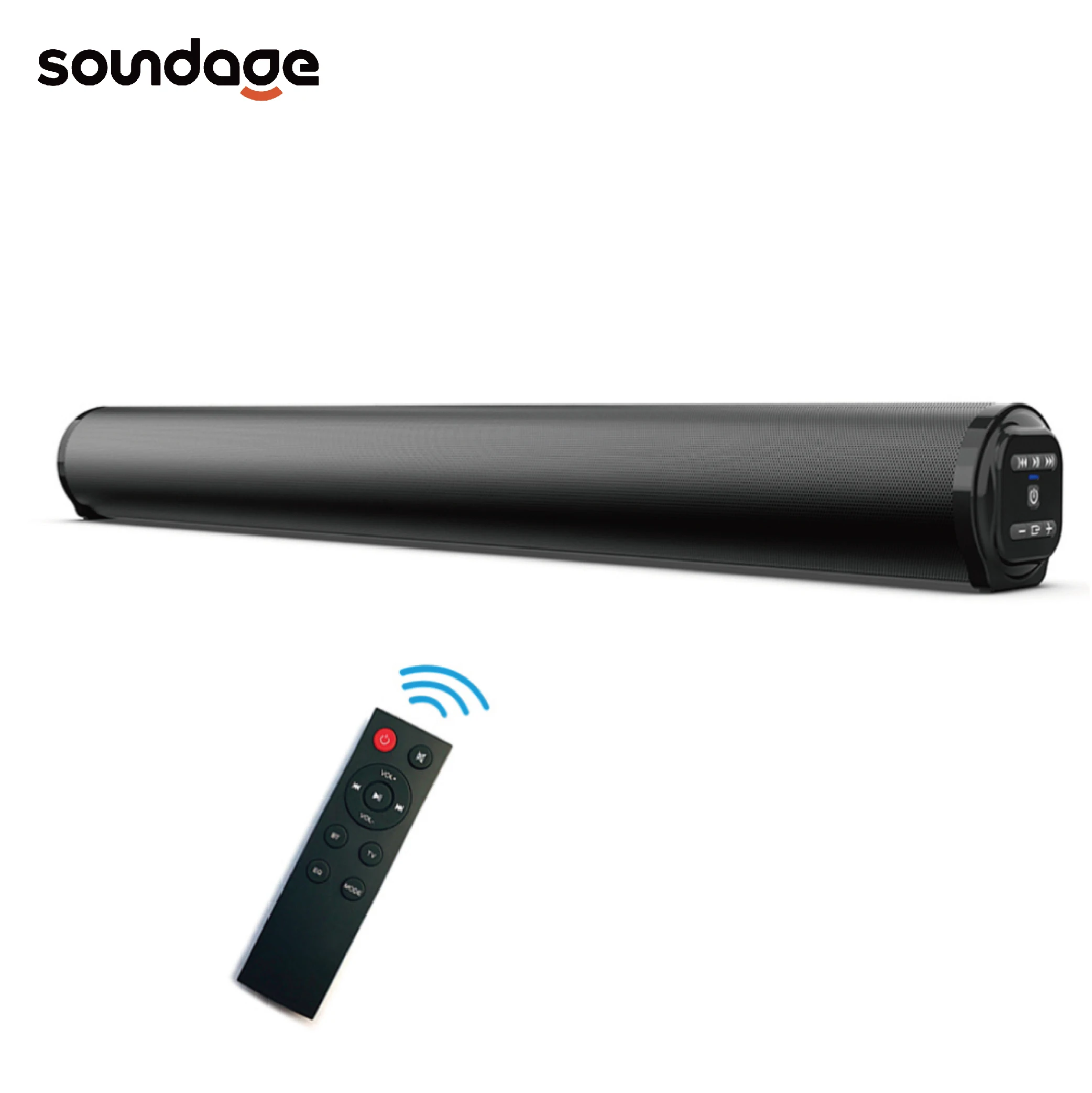 Soundage 20W Bluetooth 5.0 Soundbar Stereo Surround 6 Types of EQ Sound Effect Sound Bar Support FM Radio With Remote Control