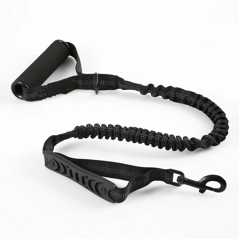 

Dog Leash Elastic Reflective Leash with Foam Handle Zinc Alloy Dog Leashes with Rubber Handrail Dog Collar for Walking Running