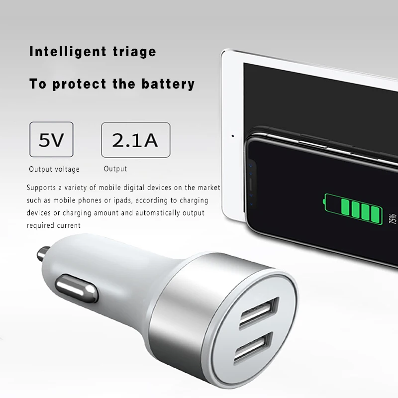My 2.1A dual USB Автомобильное зарядное устройство Универсальный мобильный телефон