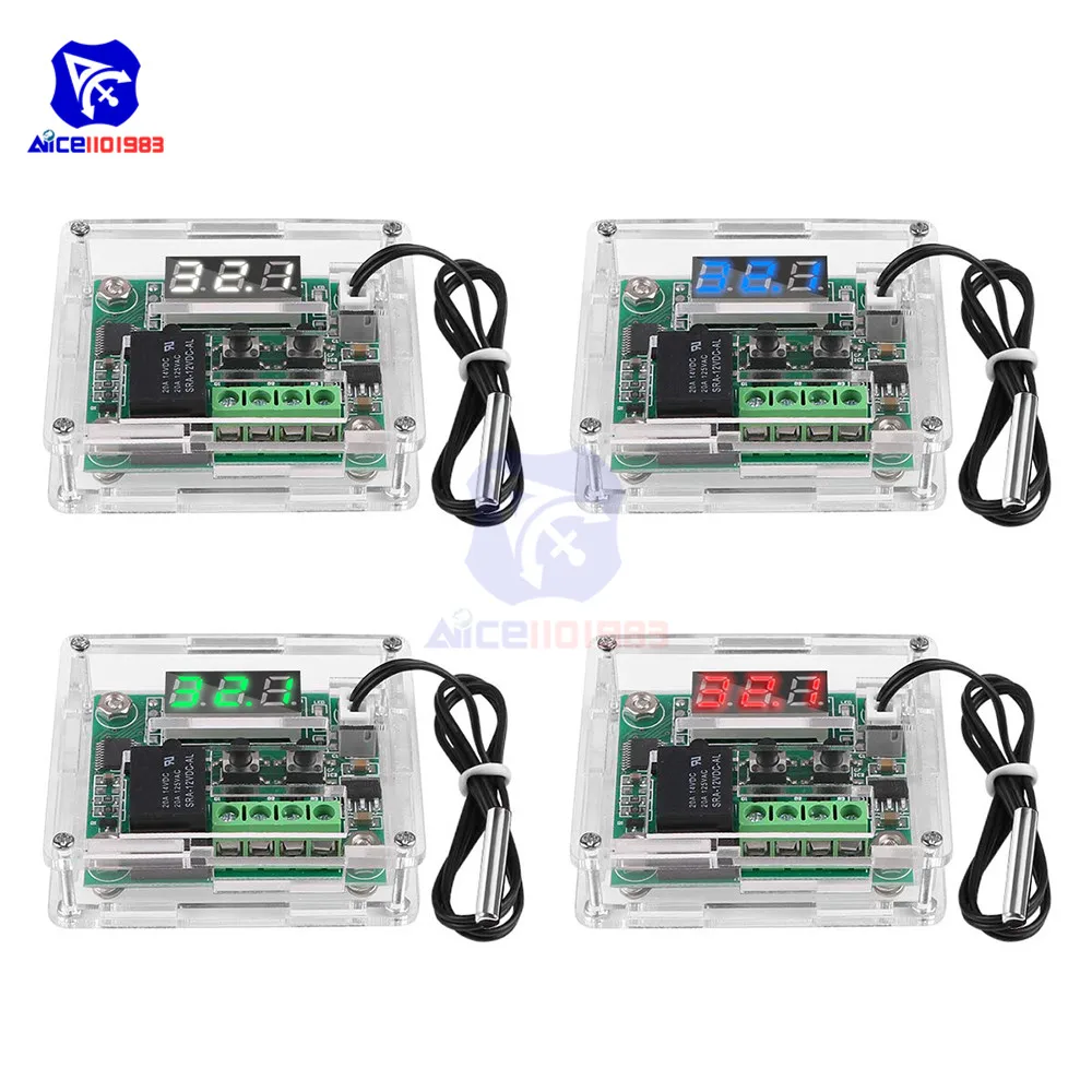 Diymore W1209 DC 12V LED Цифровой фотомодуль температурный контроллер/w NTC термистор