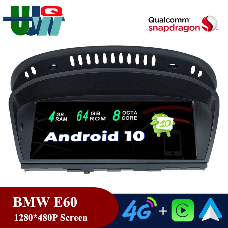 

UJQW 8.8" Snapdragon BMW e90 Android10 2Din Car DVD Wireless Carplay for BMW 5 Series E60 E61 E63 E64 E90 E91 E92 CCC 4G/64G BT