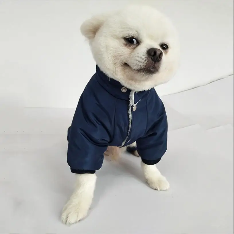 Зимняя одежда для собак флисовый теплый комбинезон 2 цвета светоотражающие ремни