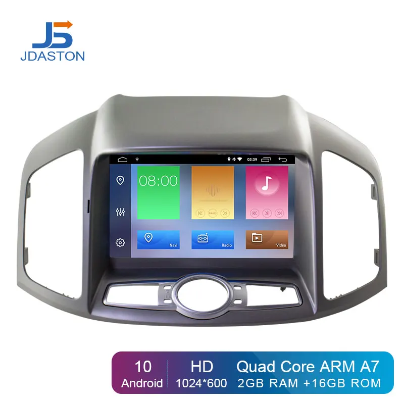 Автомобильный CD DVD плеер JDASTON 8 дюймов Android 10 0 для Chevrolet Captiva 2006 2015 GPS навигация
