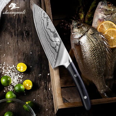 Shuangmali 6 ''нож шеф-повара 67 слой VG10 Дамасская сталь кухонный нож Профессиональный резак для мяса
